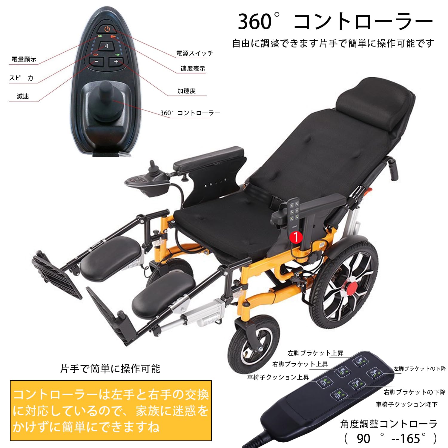 Amazon | LangTu 電動車椅子 全自動車椅子 電動ミニカー 折り畳み 軽量